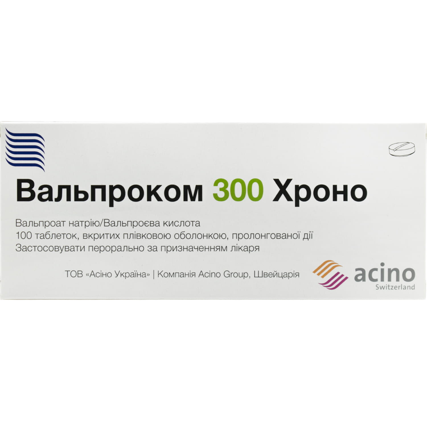 Вальпроком - инструкция по применению, купить таблетки Вальпроком в Украине  | Цена от 222.30 грн. - МИС Аптека 9-1-1