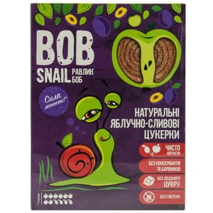 Конфеты детские натуральные Bob Snail (Боб Снеил) Улитка Боб яблочно-сливовые 120г