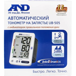 Измеритель артериального давления AND (Эй энд Ди) модель UB-505 автоматический на запястье