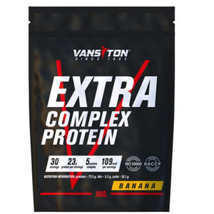 Высокобелковый продукт для спортсменов VANSITON (Ванситон) Extra (Экстра) Протеин Банан порошок 900 г