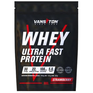 Високопроцентний сироватковий білок для спортсменів VANSITON (Вансітон) Ultra Pro (Ультра Про) Протеїн Полуниця порошок 900 г