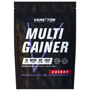 Углеводно-белковый продукт для спортсменов VANSITON (Ванситон) Multi Gainer (Мульти гейнер) Вишня порошок 900 г