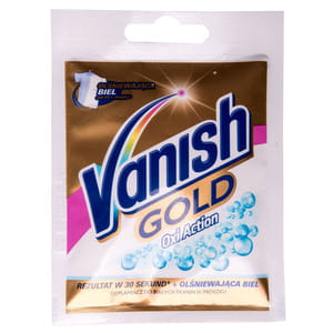 Средство порошкообразное для тканей VANISH (Ваниш) Oxi Action Gold Кристальная белизна для удаления пятен 30 г