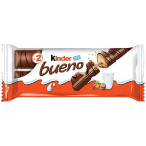 Вафли покрытые молочным шоколадом KINDER (Киндер) Bueno с молочно-ореховой начинкой 43 г