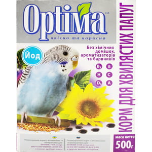 Корм для волнистых попугаев OPTIMA (Оптима) йод 500 г