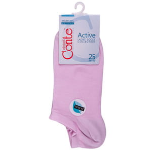 Носки женские CONTE Elegant (Конте элегант) ACTIVE 15C-77CП 079 вискозные ультракороткие цвет светло-розовый размер (стопа) 25 см 1 пара