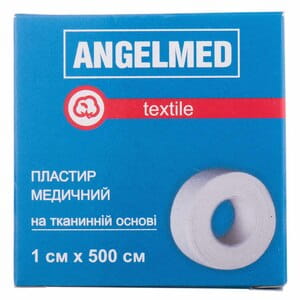 Пластир медичний Family Plast (Фемелі Пласт) Angelmed (АнгелМед) на тканинній основі 1см х 500см 1 шт