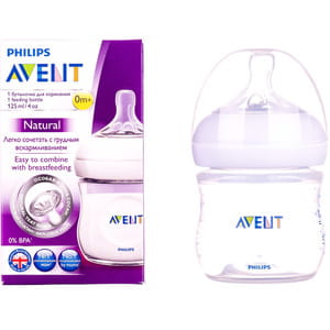 Пляшечка для годування AVENT (Авент) SCF 690/17 Naturals (Нейчерал) з поліпропілену для дітей з 0 місяців 125 мл 1 шт