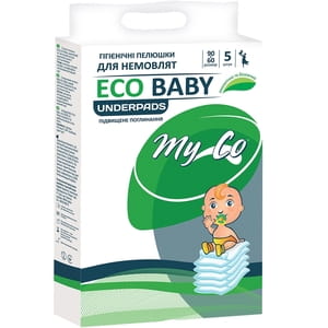 Пеленки гигиенические MYCO Eco Baby размер 90см x 60см 5 шт