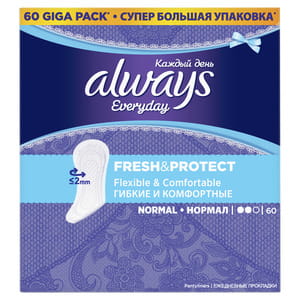 Прокладки ежедневные женские ALWAYS (Олвейс) Normal (нормал) 60 шт