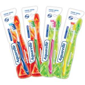 Зубна щітка AQUARELLE (Акварель) для дорослих кольорова 1 шт