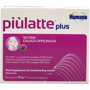 Добавка дієтична HUMANA (Хумана) Piulatte Plus (Піулатте плюс) для покращення лактації в саше 14 шт