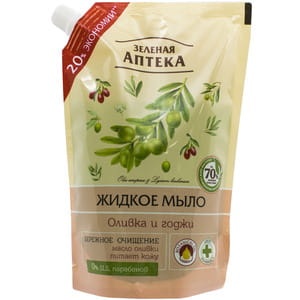 Крем-мило рідке Зелена аптека Оливка та годжи дой-пак 460 мл