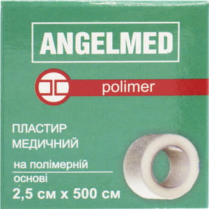 Пластир медичний Angelmed (АнгелМед) на полімерній основі 2,5см х 500см 1 шт