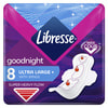 Прокладки гігієнічні жіночі LIBRESSE (Лібрес) Ultra Large Goodnight (Ультра лардж гуднайт) 8 шт
