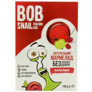 Мармелад фруктовый детские Bob Snail (Боб Снеил) Улитка Боб яблоко-вишня 108 г