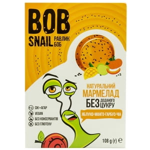 Мармелад фруктовый детские Bob Snail (Боб Снеил) Улитка Боб яблоко-манго-тыква-чиа 108 г