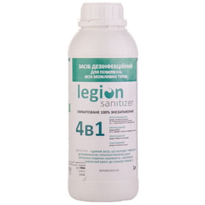 Антисептик для поверхонь всіх можливих типів Legion Sanitizer (Легіон Санітайзер) засіб дезінфекційний 1000 мл