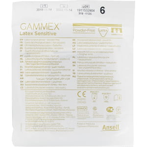 Перчатки хирургические стерильные латексные неприпудренные Gammex (Гамекс) Latex Sensitive размер 6 1 пара