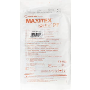 Перчатки хирургические стерильные латексные неприпудренные Maxitex Ortho PF ортопедические размер 6,5 1 пара