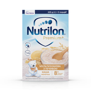 Каша молочная детская Нутриция NUTRILON (Нутрилон) Мультизлаковая с печеньем с 8 месяцев 225 г