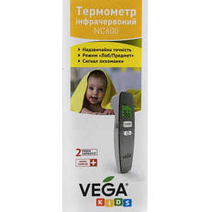 Термометр бесконтактный инфракрасный VEGA (Вега) лобный модель NC600 1 шт
