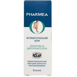 Крем для ног PHARMEA (Фармея) для ухода за диабетической стопой антибактериальный 30 мл