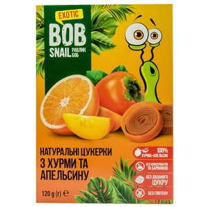 Конфеты детские натуральные Bob Snail (Боб Снеил) Улитка Боб с хурмы и апельсина 120 г