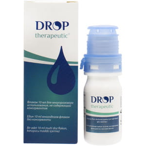 Раствор офтальмологический DROP Therapeutic (Дроп терапевтик) средство для увлажнения и восстановления слезной пленки флакон 10 мл