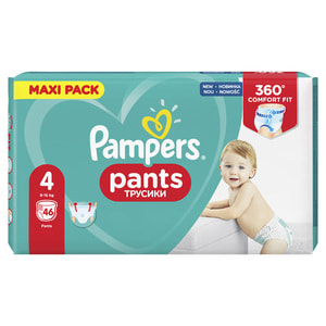 Подгузники-трусики для детей PAMPERS Pants (Памперс Пантс) Maxi (Макси) 4 от 9 до 15 кг 46 шт