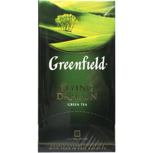 Чай зелений GREENFIELD (Грінфілд) Flying Dragon в фільтр-пакетах по 2 г 25 шт