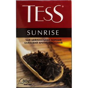 Чай черный TESS (Тесс) Sunrise цейлонский байховый крупнолистовой 80 г