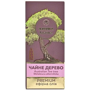 Масло эфирное AROMA KRAINA (Арома краина) Premium (Премиум) Чайное дерево 10 мл
