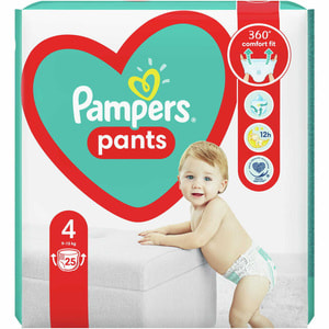 Подгузники-трусики для детей PAMPERS Pants (Памперс Пантс) Maxi (Макси) 4 от 9 до 15 кг 25 шт