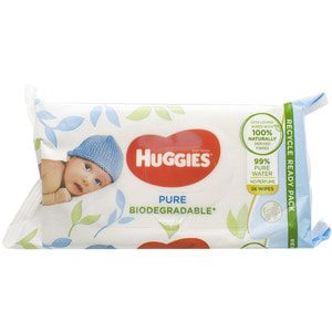 Серветки вологі дитячі HUGGIES (Хагіс) Pure (Пьюр) Bio 56 шт
