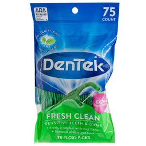 Флосс-зубочистки DENTEK (Дентек) освіжаюче очищення 75 шт