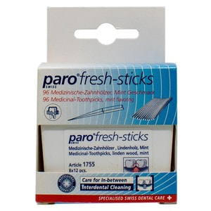 Зубочистки медичні PARO (Паро) fresh-sticks з ментолом 96 шт