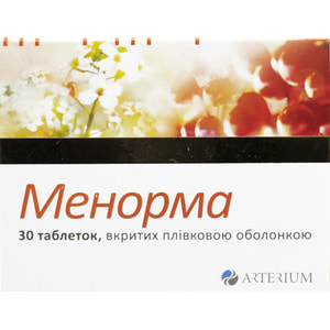 Менорма таблетки сприяє нормалізації перебігу менструації 3 блістери по 10 шт