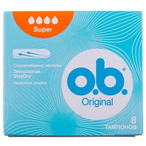 Тампони гігієнічні жіночі O.B. (Обі) Original Super (Ориджінал Супер) 8 шт