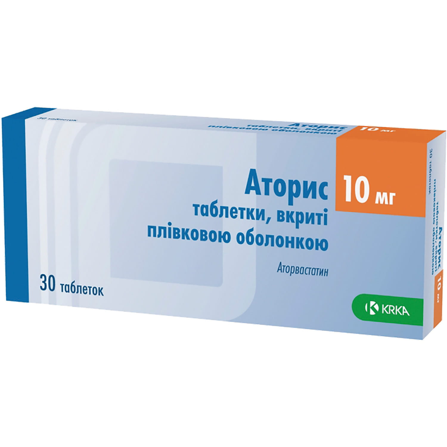 Аторис табл. п/о 10мг №30 (3838989596491), производитель - КРКА ➤ наличие в  Черкассах - МИС Аптека 9-1-1