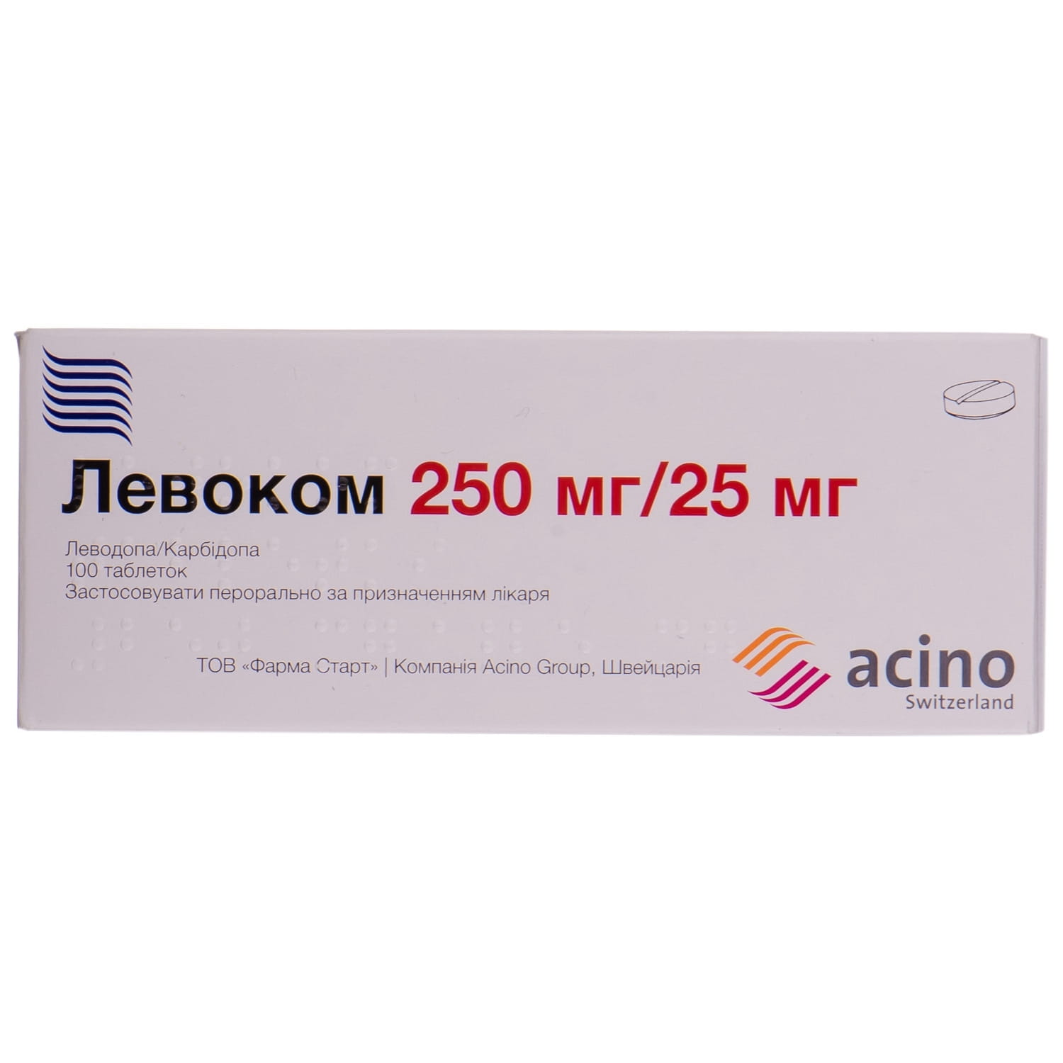 Левоком таблетки по 250 мг/25 мг 10 блистеров по 10 шт (4823045201968)  Фарма старт (Украина) - инструкция, купить по низкой цене в Украине |  Аналоги, отзывы - МИС Аптека 9-1-1