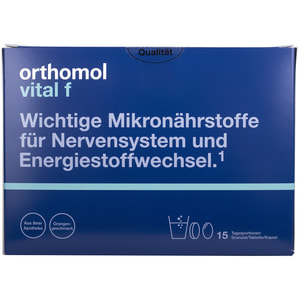 Ортомол Вітал Ф (Orthomol Vital F) вітамінний комплекс для жіночого здоров'я гранули апельсин + таблетки + капсули на курс прийому 15 днів
