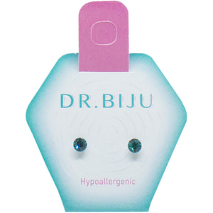 Серьги DR.BIJU (Доктор Бижю) Сириус 4,0 мм Голубой цирконий 1 пара