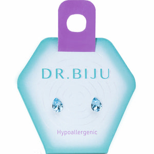 Сережки DR.BIJU (Доктор Бижю) Вишукана груша 6,0 мм Аква 1 пара