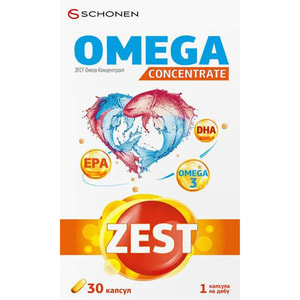 Вітаміни ZEST (Зест) Omega Concetrate (Омега Концентрат) капсули 30 шт