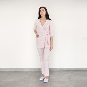 Костюм медичний Шанхай жіночий колір пудровий розмір 42
