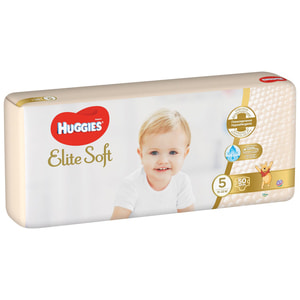 Подгузники для детей HUGGIES (Хаггис) Elite Soft (Элит софт) 5 от 12 до 22 кг упаковка 50 шт