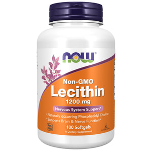 Лецитин 1200 мг NOW (Нау) Lecithin 1200 mg капсули флакон 100 шт