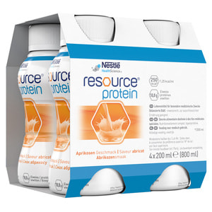 Харчовий продукт для спеціальних медичних цілей NESTLE (Нестле) Resource Protein (Ресурс Протеїн) зі смаком абрикоса по 200 мл 4 флакона