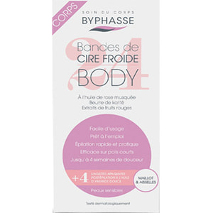 Полоски для депиляции зоны бикини и подмышек BYPHASSE (Бифаз) для чувствительной кожи 24 шт